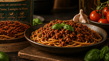 Tjestenina prelivena Stew Factory biljnim Bolognese umakom